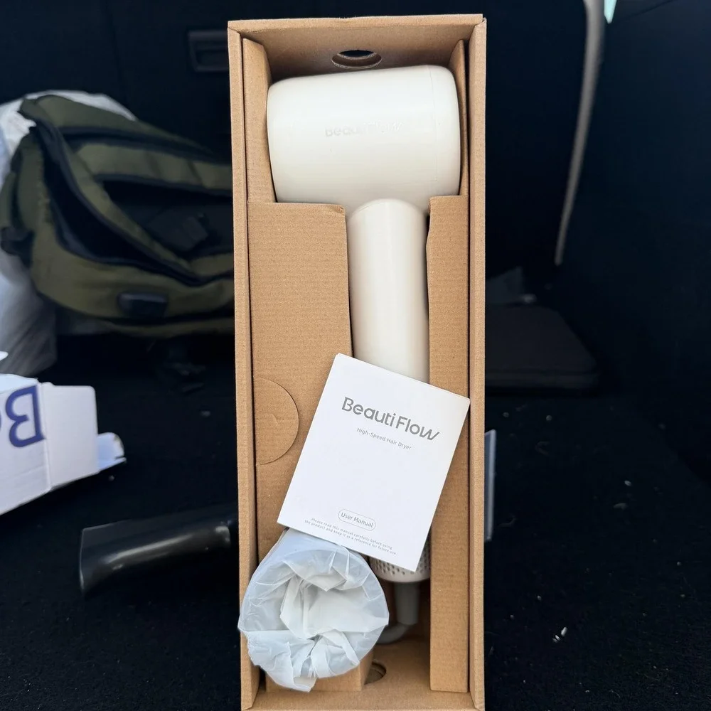 Beauti‎ Flow High Speed Hair Dryer 1300W BF01 Ionic Travel Size White Open Box